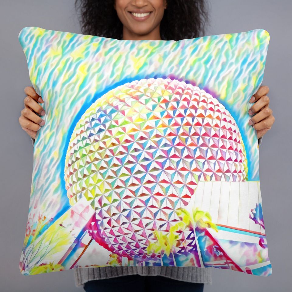 Castle Epcot pillow annual passholder gift for her 2 Sided Basic Pillow disneyana