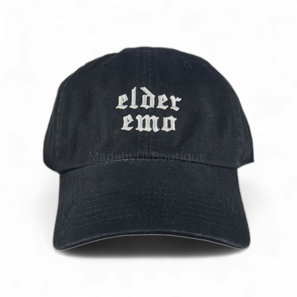 Elder Emo Hat Embroidered Baseball Dad Cap MAGA HAT, Emo Hat, Golfer