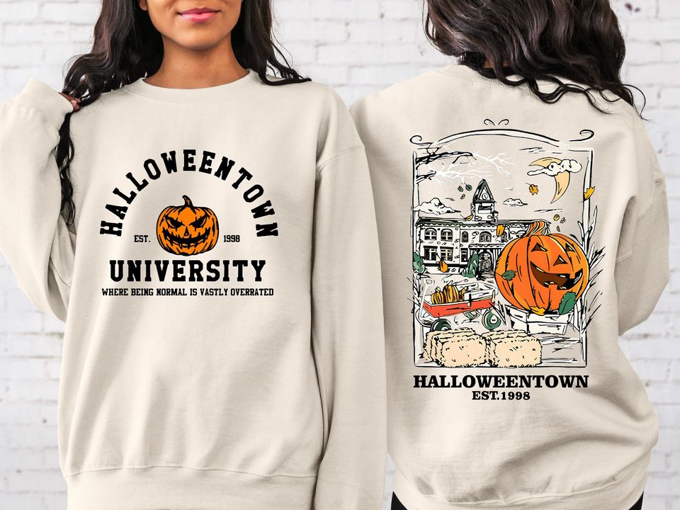 Halloweentown 1998 Back and Front Sweatshirt, Retro Halloween