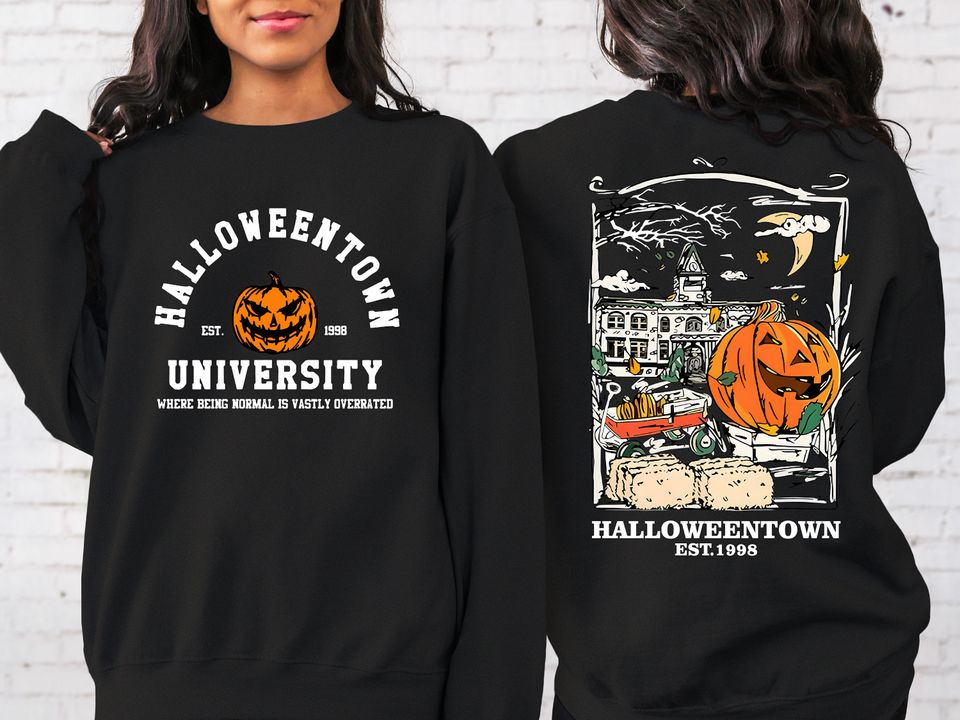 Halloweentown 1998 Back and Front Sweatshirt, Retro Halloween