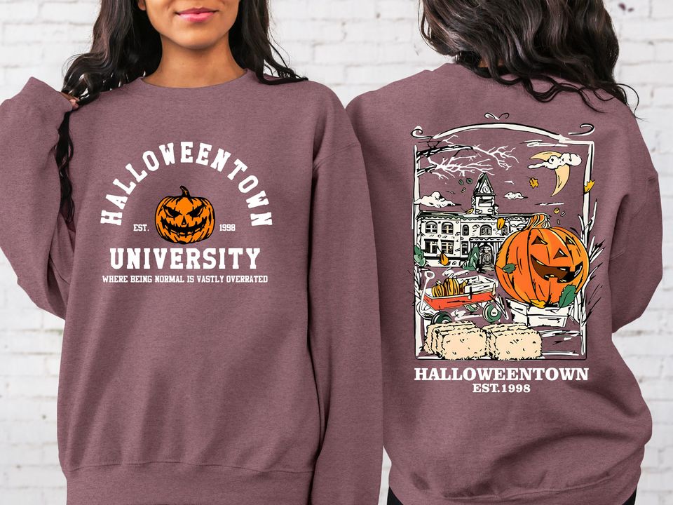 Halloweentown 1998 Back and Front Sweatshirt, Retro Halloween