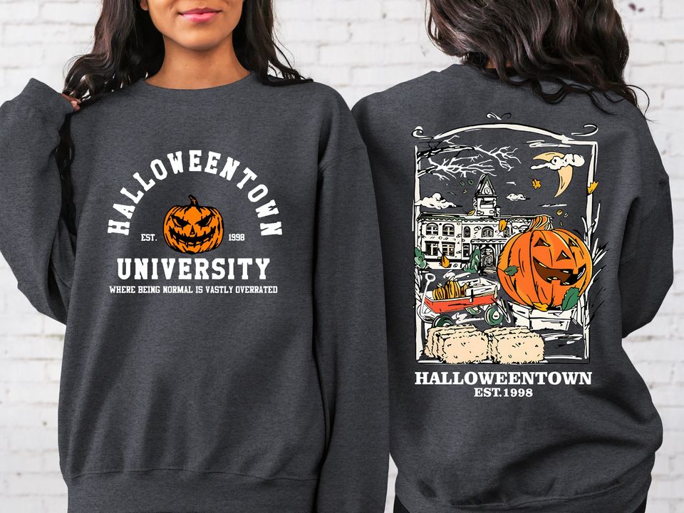Halloweentown 1998 Back and Front Sweatshirt, Retro Halloween