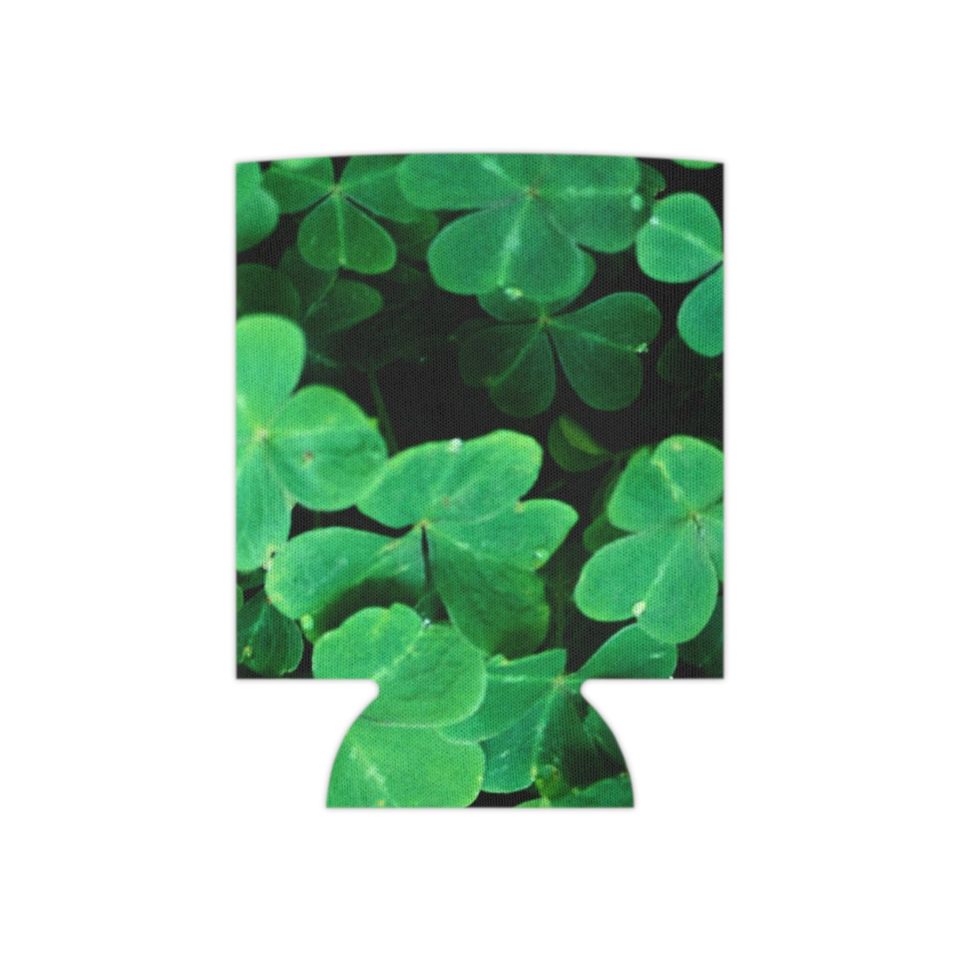 Shamrocks Clovers St. Patrick's Day Can Cooler