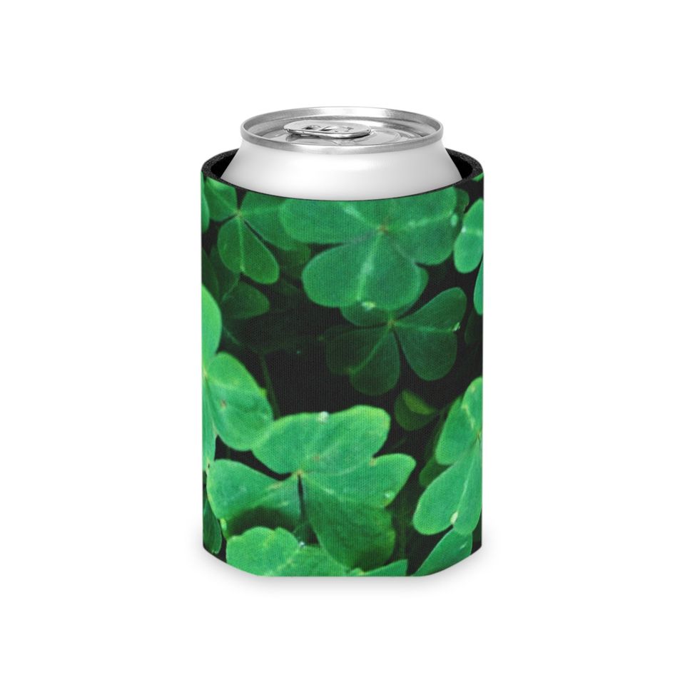Shamrocks Clovers St. Patrick's Day Can Cooler