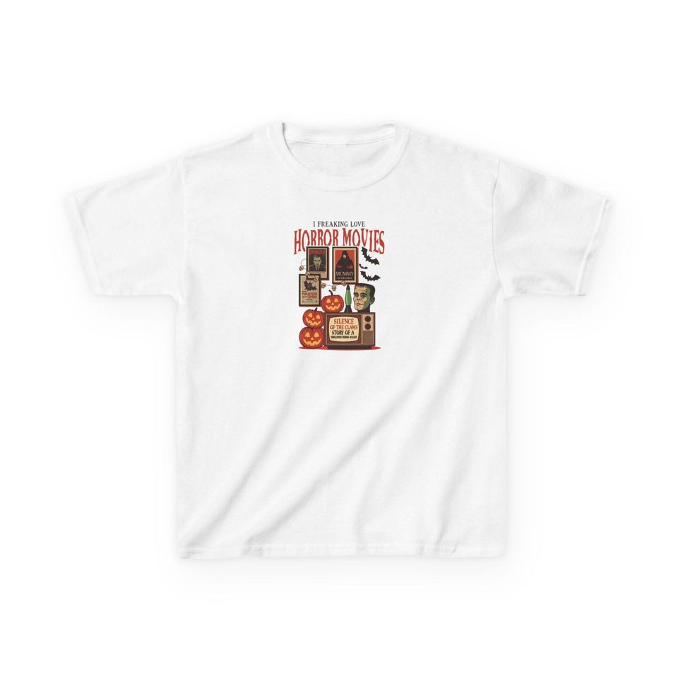 Halloween Baby Tee, Horror Movie Style, Monster Baby Shirt, Spooky Season T-Shirt