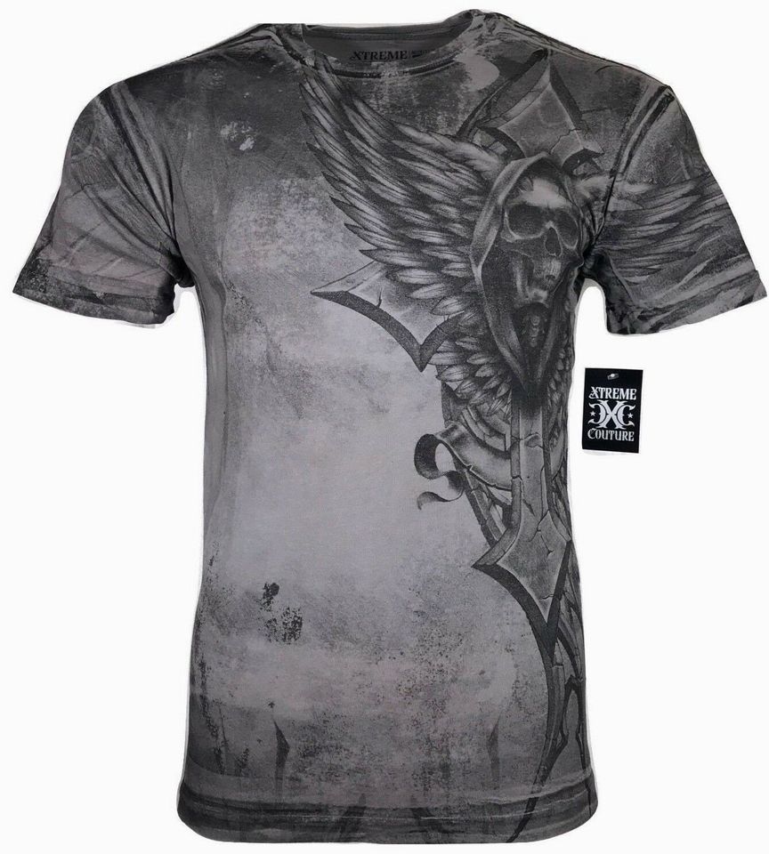 XTREME COUTURE by AFFLICTION Men T-Shirt Last Scream  Biker