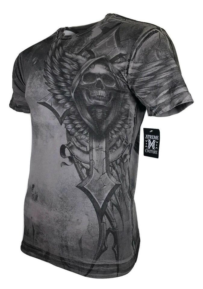 XTREME COUTURE by AFFLICTION Men T-Shirt Last Scream  Biker