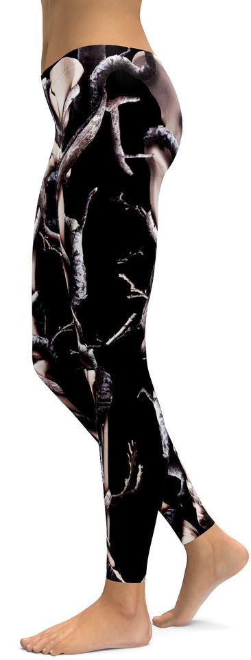 Black Skeleton Leggings, Scary Outfit Halloween Leggings