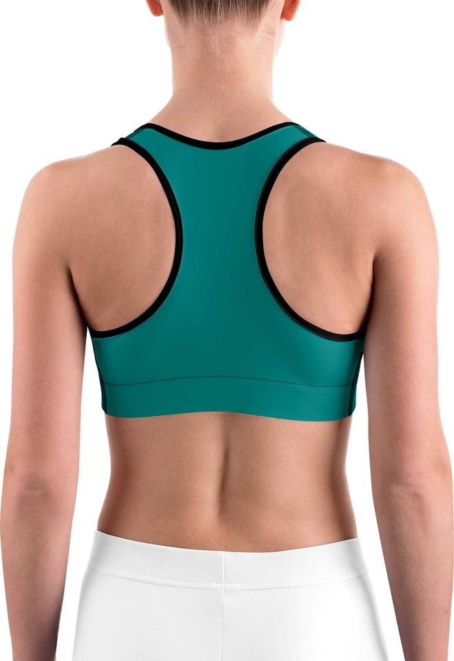 Solid Teal Sports bra