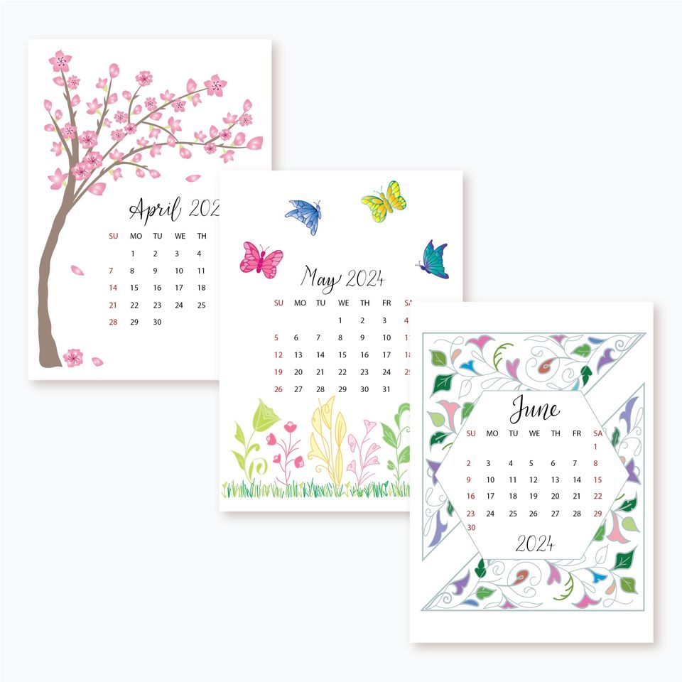 2024 Desk Calendar | Seasonal Academic Year Calendar | Gift for Dad