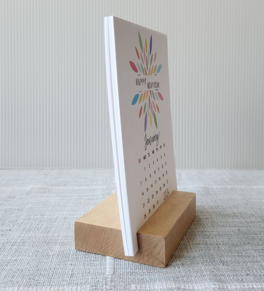 2024 Desk Calendar | Seasonal Academic Year Calendar | Gift for Dad