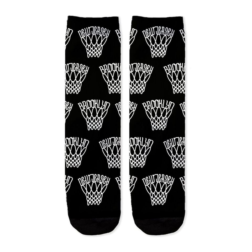 Brooklyn Basketball Net New Jersey Vintage Logo Socks