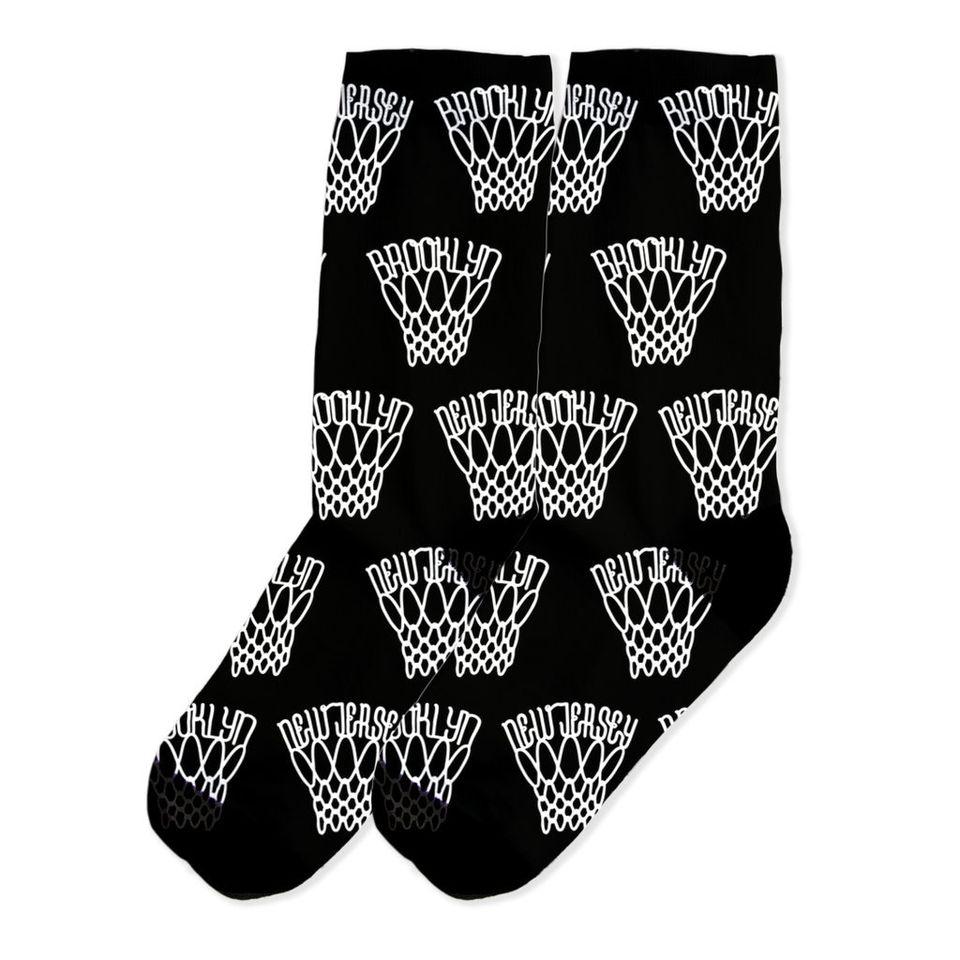 Brooklyn Basketball Net New Jersey Vintage Logo Socks