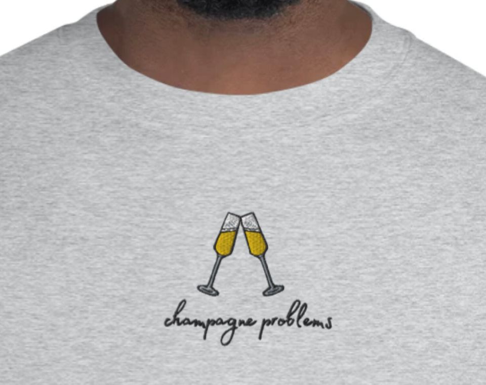 Embroidered Champagne Problems Taylorr Swifts Evermore Unisex Sweatshirt