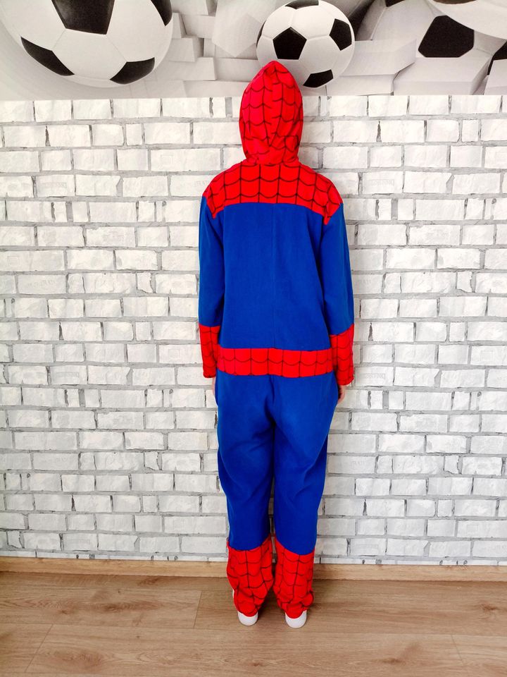 spiderman Men's Hooded Jumpsuit, Halloween Cosplay, All Over Print