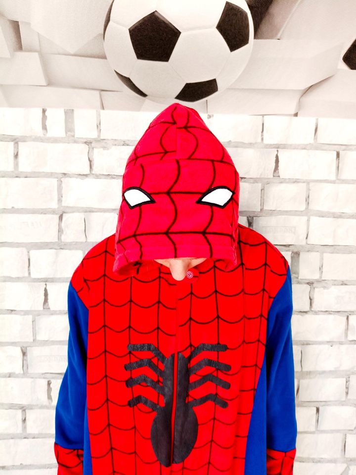 spiderman Men's Hooded Jumpsuit, Halloween Cosplay, All Over Print