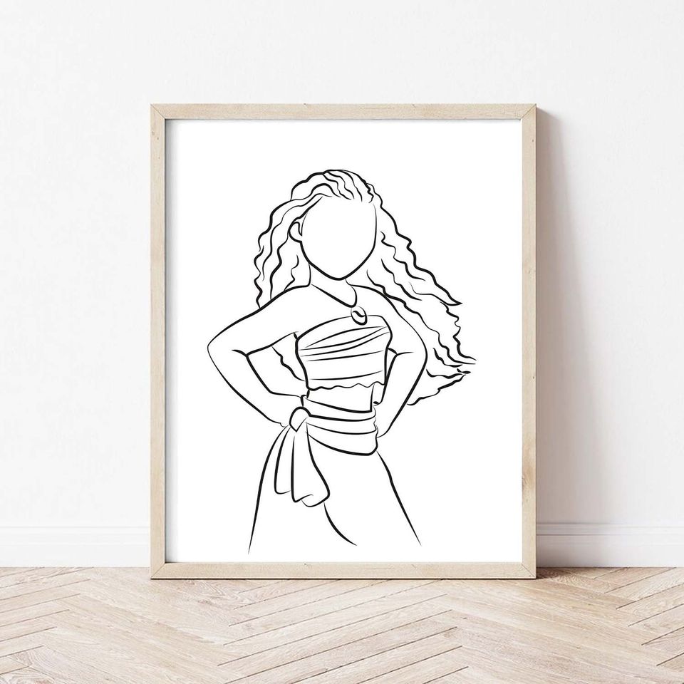 Moana Princess, Disney poster, art decoration