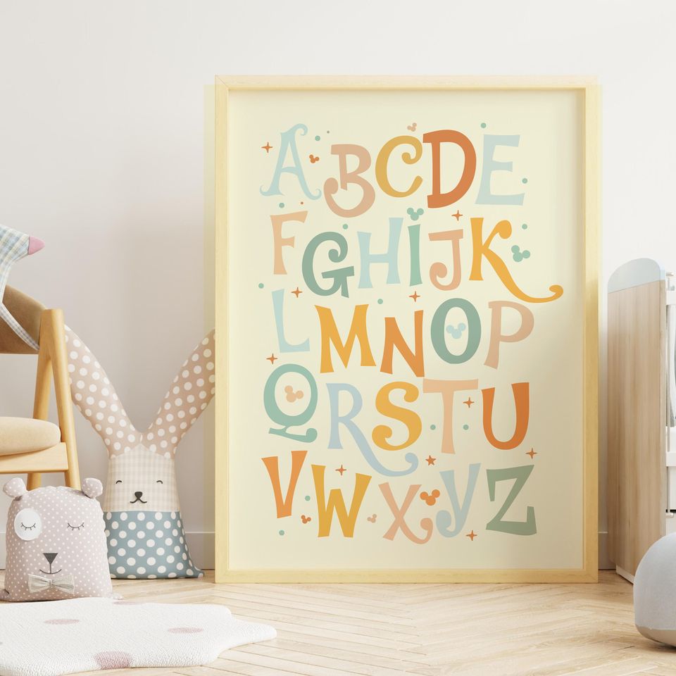 Hidden Mickey Alphabet Premium Matte Vertical Posters