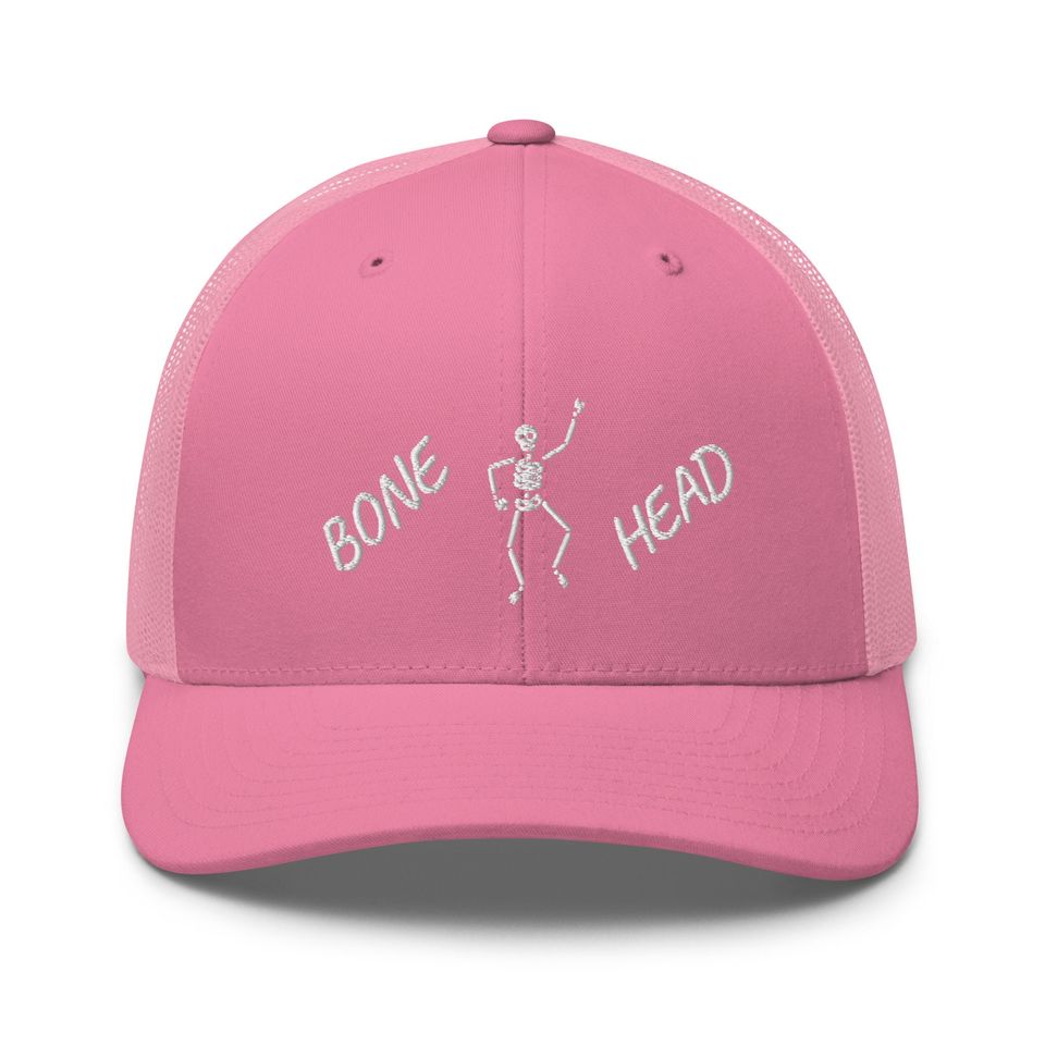 Dancing skeleton bonehead Trucker Cap, Halloween hat, bone head cap
