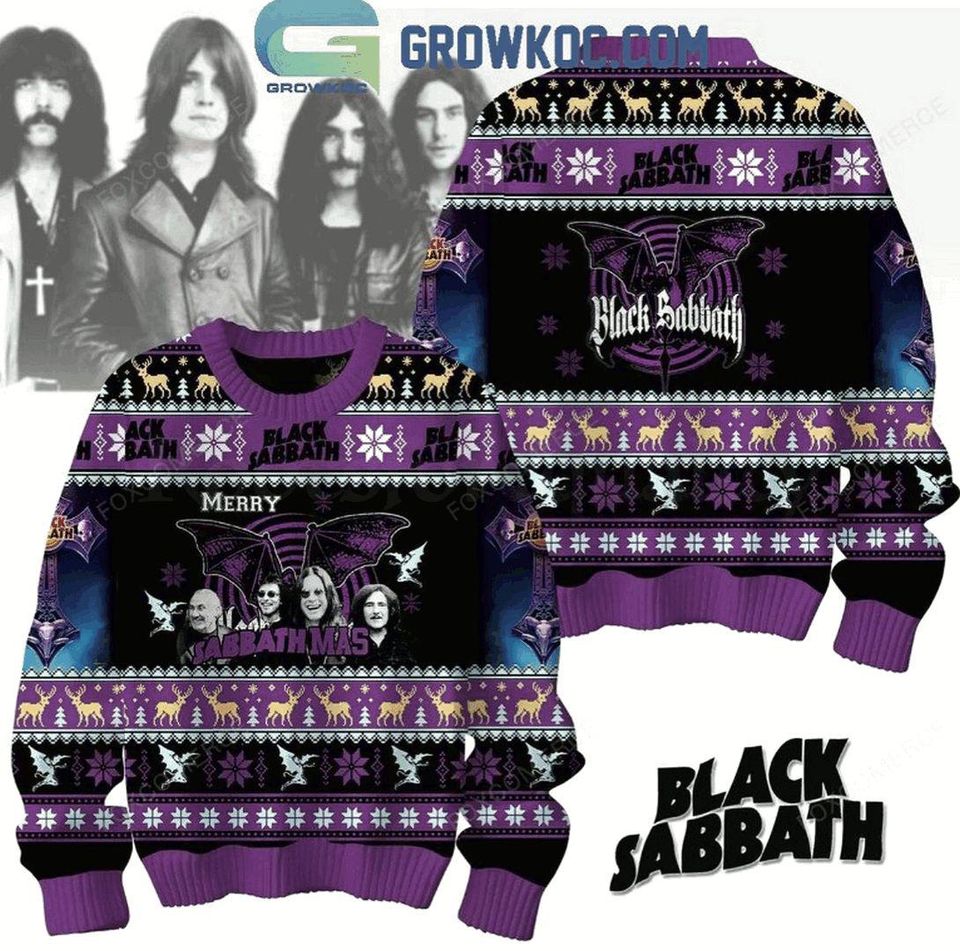 Black Sabbath Merry Sabbathmas Christmas Ugly Sweater