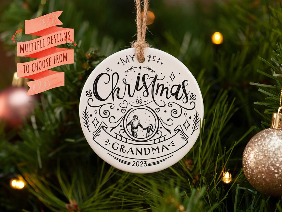 First Christmas as Grandparents Ornament | Custom Grandma & Grandpa Holiday Gift