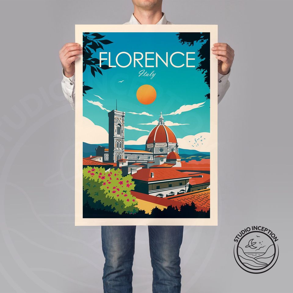 Florence Cathedral Print, Italy Travel Poster