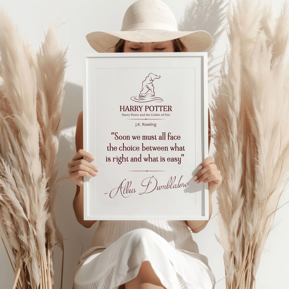 Dumbledore Quote Poster – Harry Potter Inspirational Wall Art