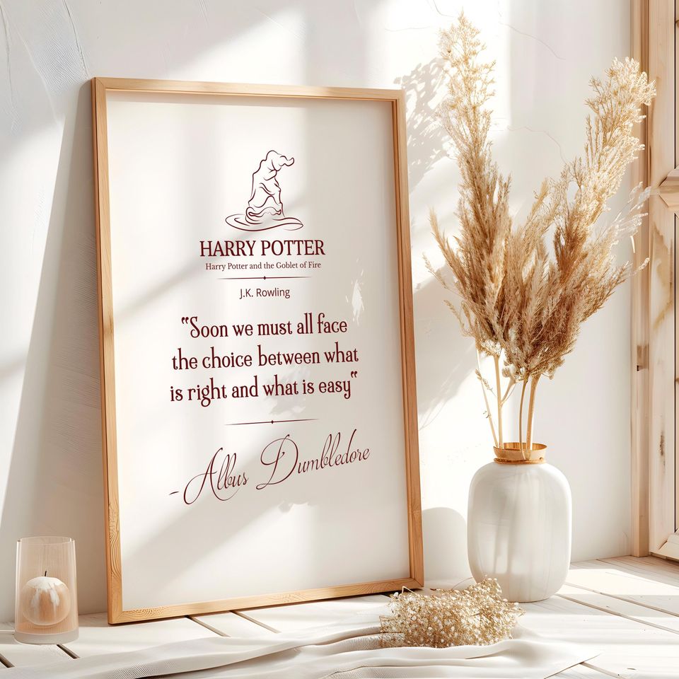 Dumbledore Quote Poster – Harry Potter Inspirational Wall Art