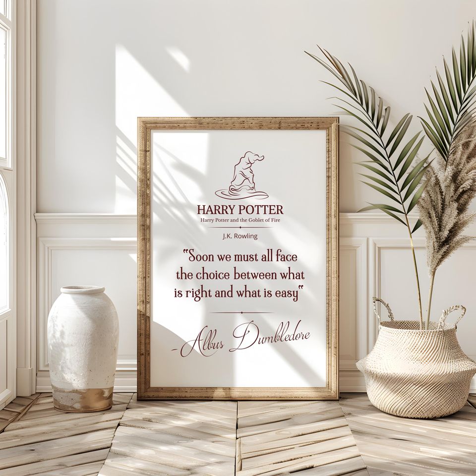 Dumbledore Quote Poster – Harry Potter Inspirational Wall Art