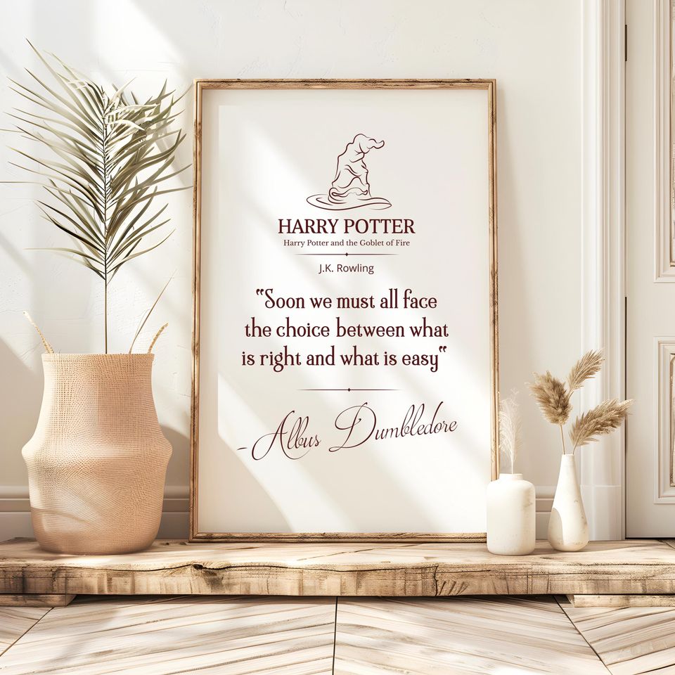 Dumbledore Quote Poster – Harry Potter Inspirational Wall Art