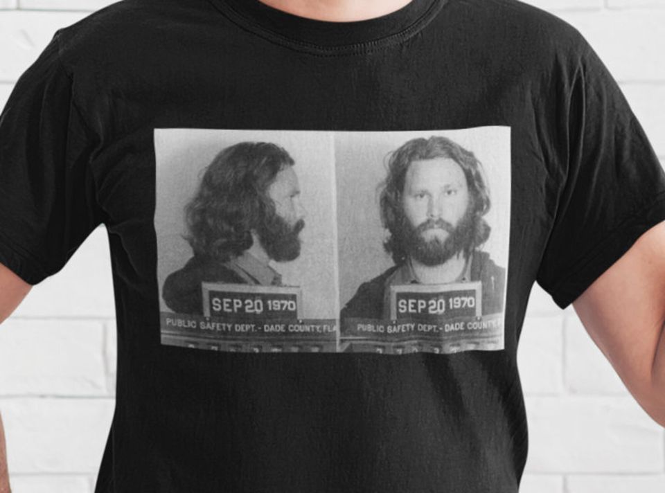Jim Morrison Mugshot Shirt Jim Morrison Shirt