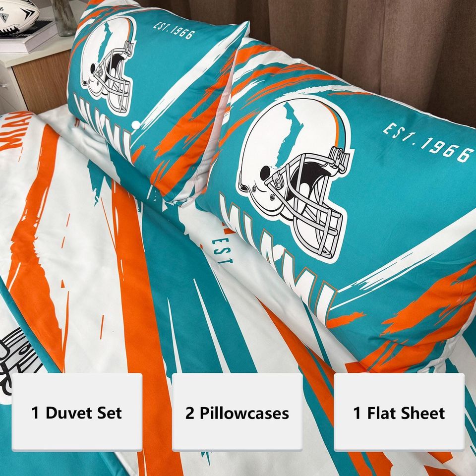 Miami Football Bedding Set
