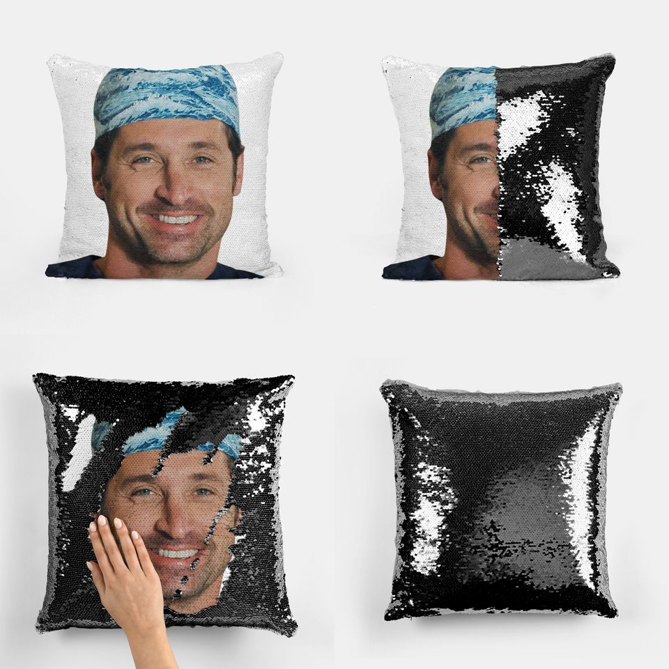 DEREK "MCDREAMY" SHEPHERD - Grey's Anatomy Fan Sequin Pillow