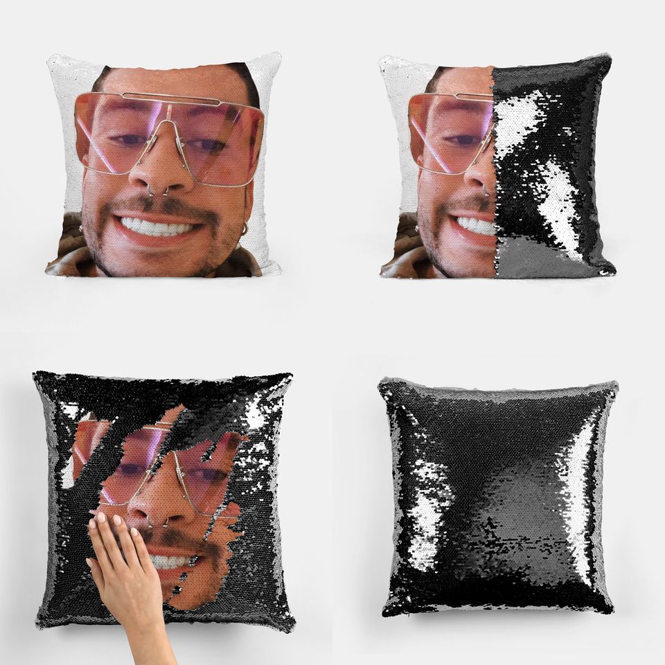 BAD BUNNY - Fan Sequin PIllow