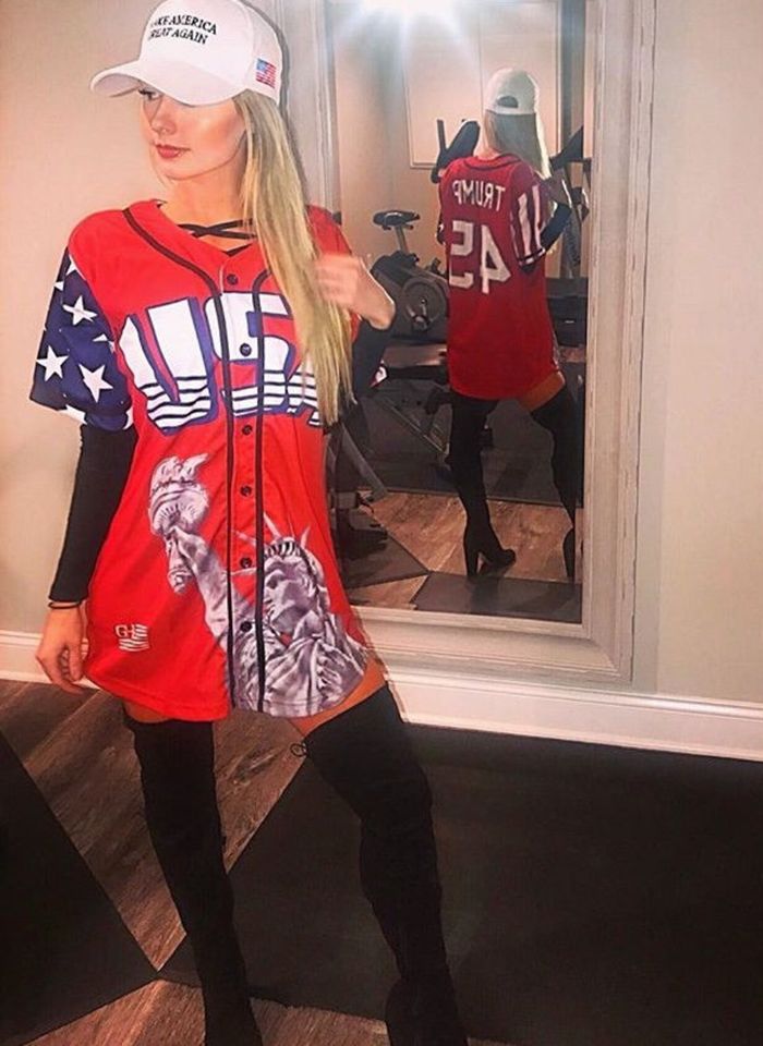 Red America #1 Baseball Jersey