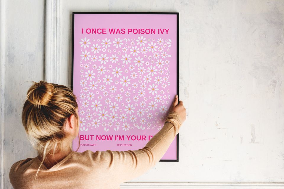 Tay Tay Don't Blame Me Lyrics Print | Pink Fan Girl Merch |  Tay Tay Poster