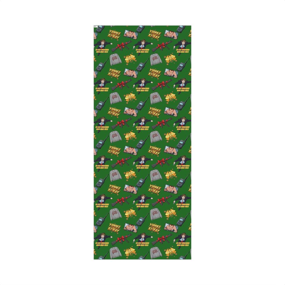 Die Hard Christmas Wrapping Paper, 80s Movie Gift Wrap