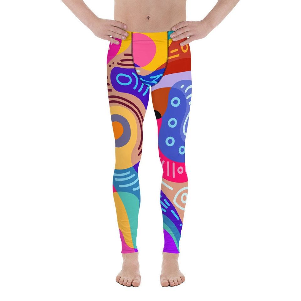 Batik Geometric Men's Leggings