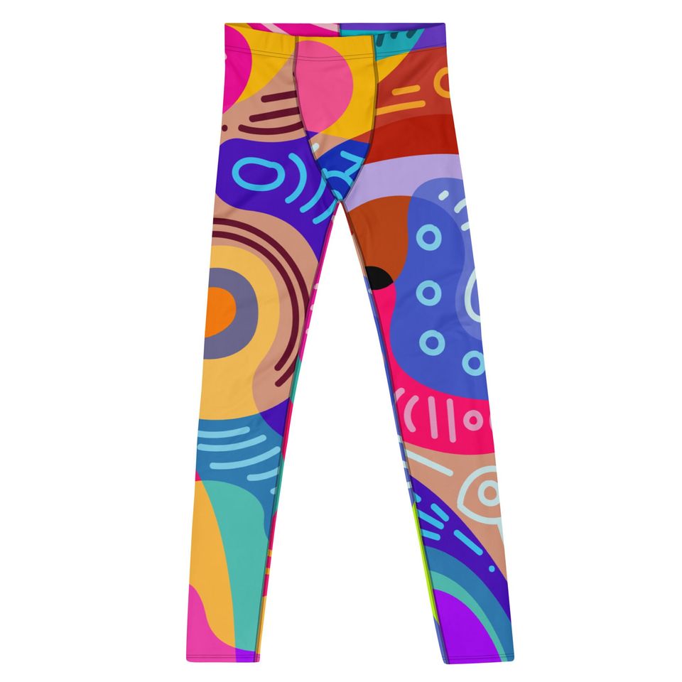 Batik Geometric Men's Leggings