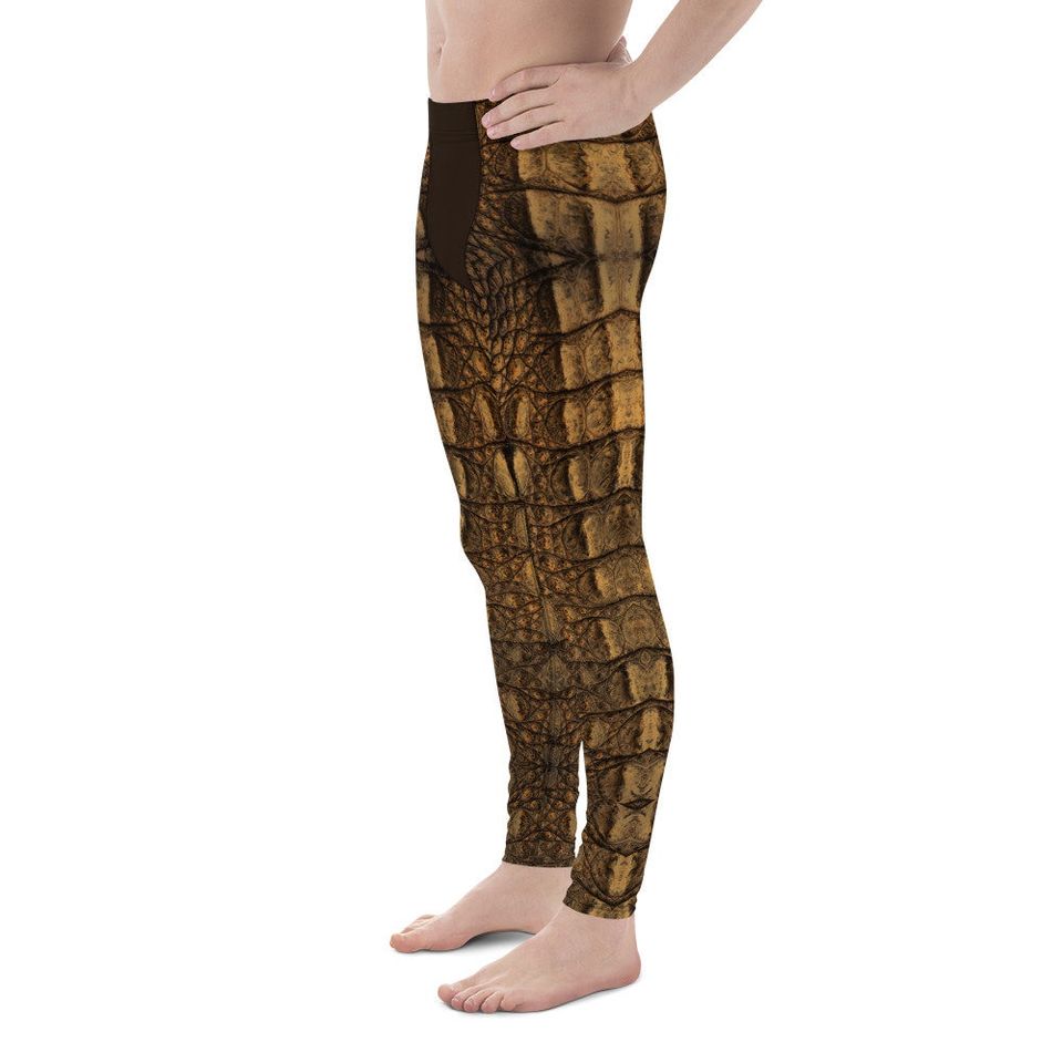 Crocodile Skin Pattern Men's Leggings
