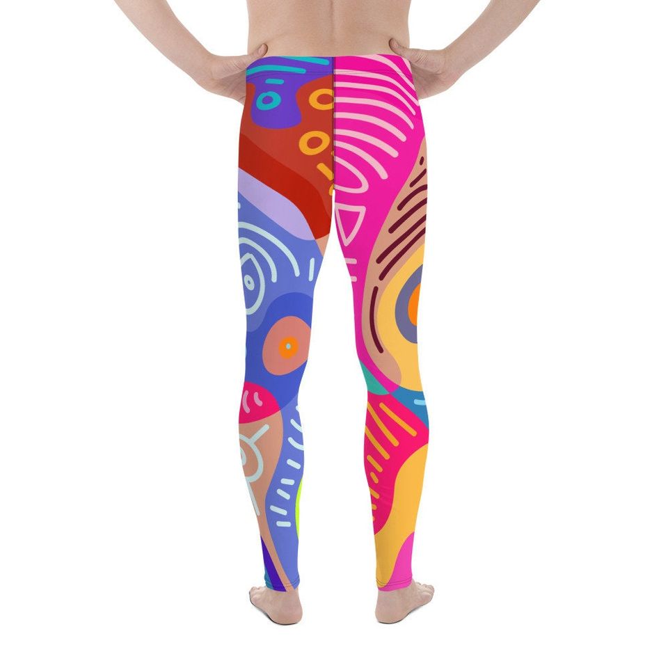 Batik Geometric Men's Leggings
