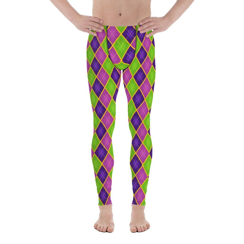 Mardi Gras Patterns Men's Leggings- Three Options