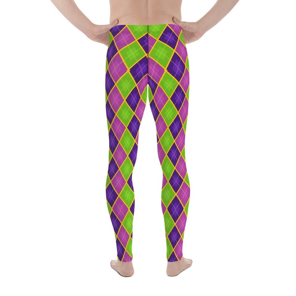 Mardi Gras Patterns Men's Leggings- Three Options