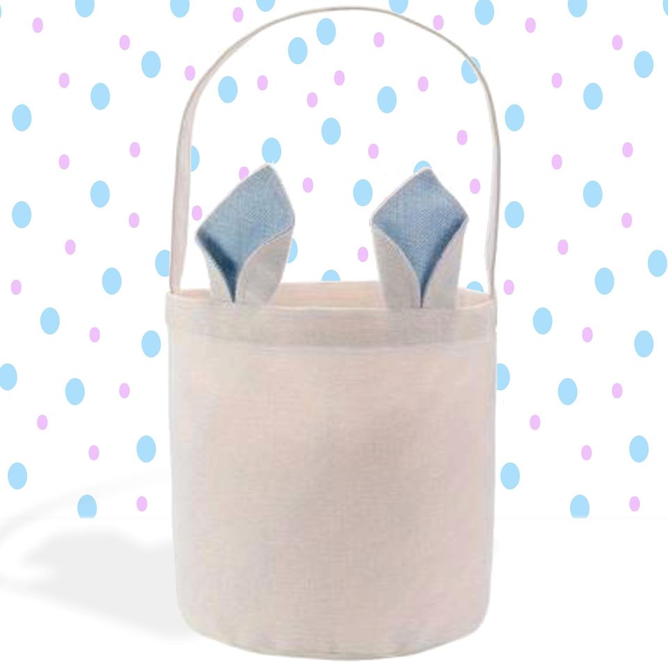 Personalized Easter Basket, Custom Easter Basket, Easter Bunnies & Balloons, Easter Bunny