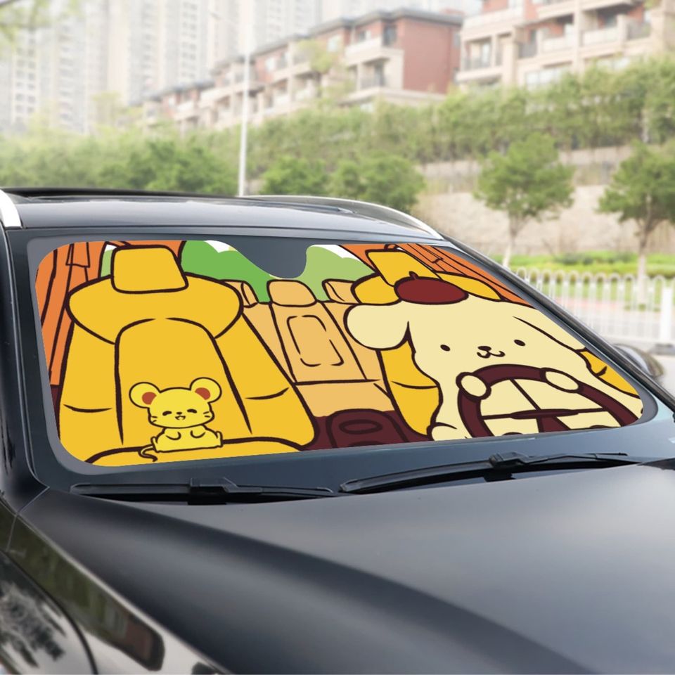 Pompompurin Accordion Car Sun Shades
