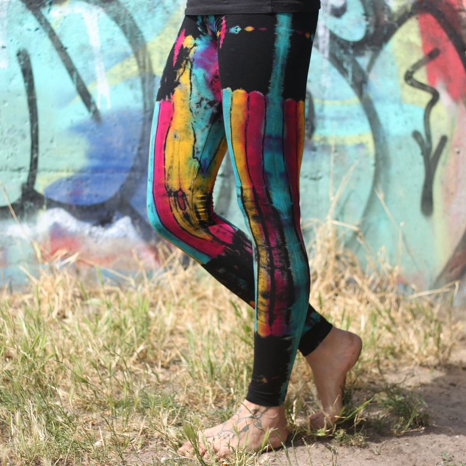 Leggings - Batik - Birch - black - colorful