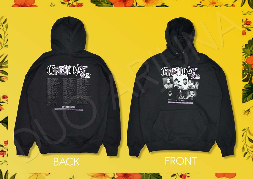 SUICIDEBOYS new hoodie grey day tour 2024