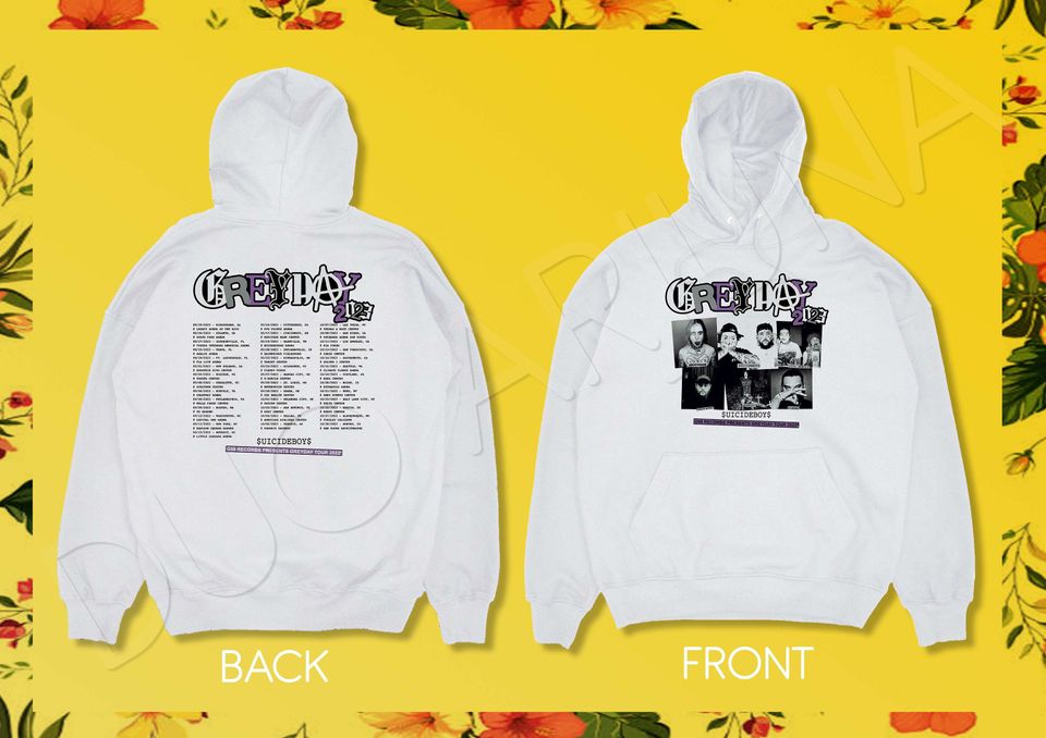 SUICIDEBOYS new hoodie grey day tour 2024