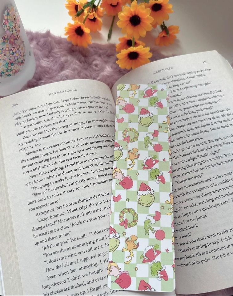 Christmas Double-Sided Bookmark, Stocking Stuffer, Holiday Book Mark
