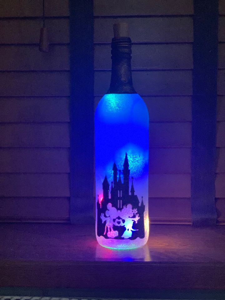 Disney Princess Inspired Bottle Lamp